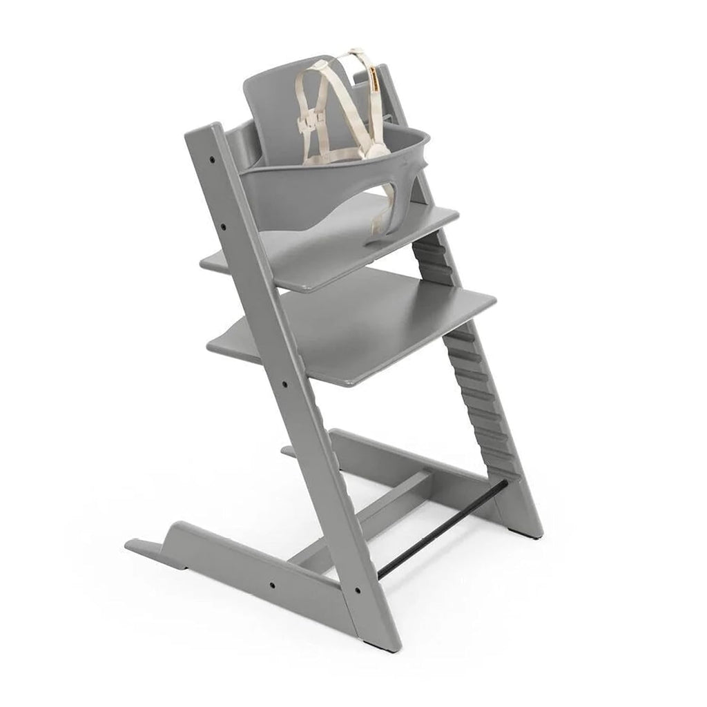 Tripp Trapp High Chair + Baby Set + Harness, Black