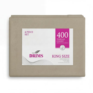 400 Thread Count 100% Egyptian Cotton King Size Sheets Set, Deep Pocket Cooling Bed Sheets, Luxury Sateen Breathable