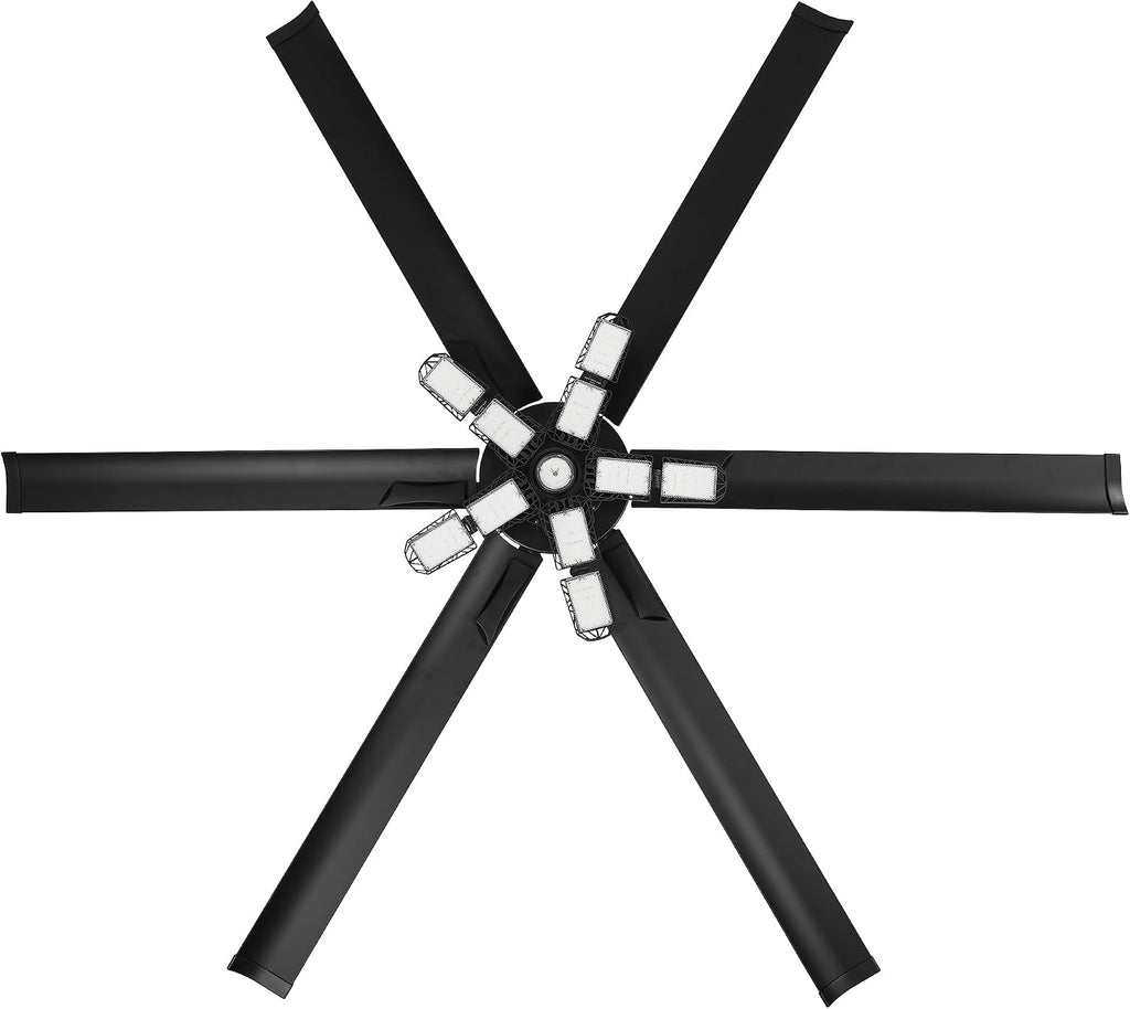 84" Ceiling Fan with LED Light and Remote - Matte Black
