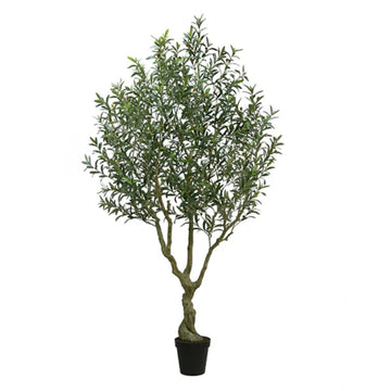 Designer Faux Olive Tree, 8 ft, Black, Home Decor