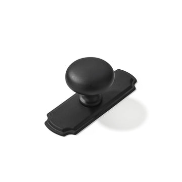 10 Pack 1-1/4 inch Backplate for Cabinet Knobs Matte Black Drawer Knobs Cabinet Hardware Vintage Aged with Backplate