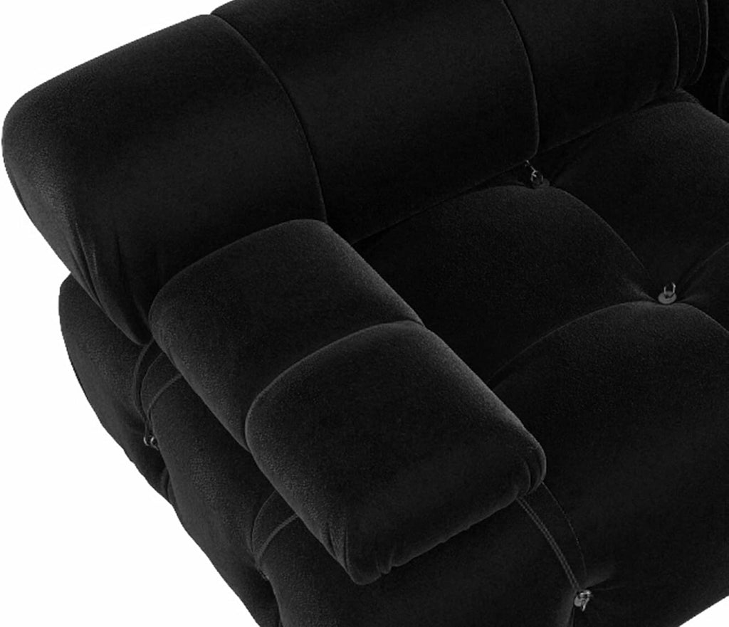 Modular Sectional Sofa,103.95 inch Convertible Sofa Couch,Velvet 3 Seater Minimalist Couch , Modern Large Free