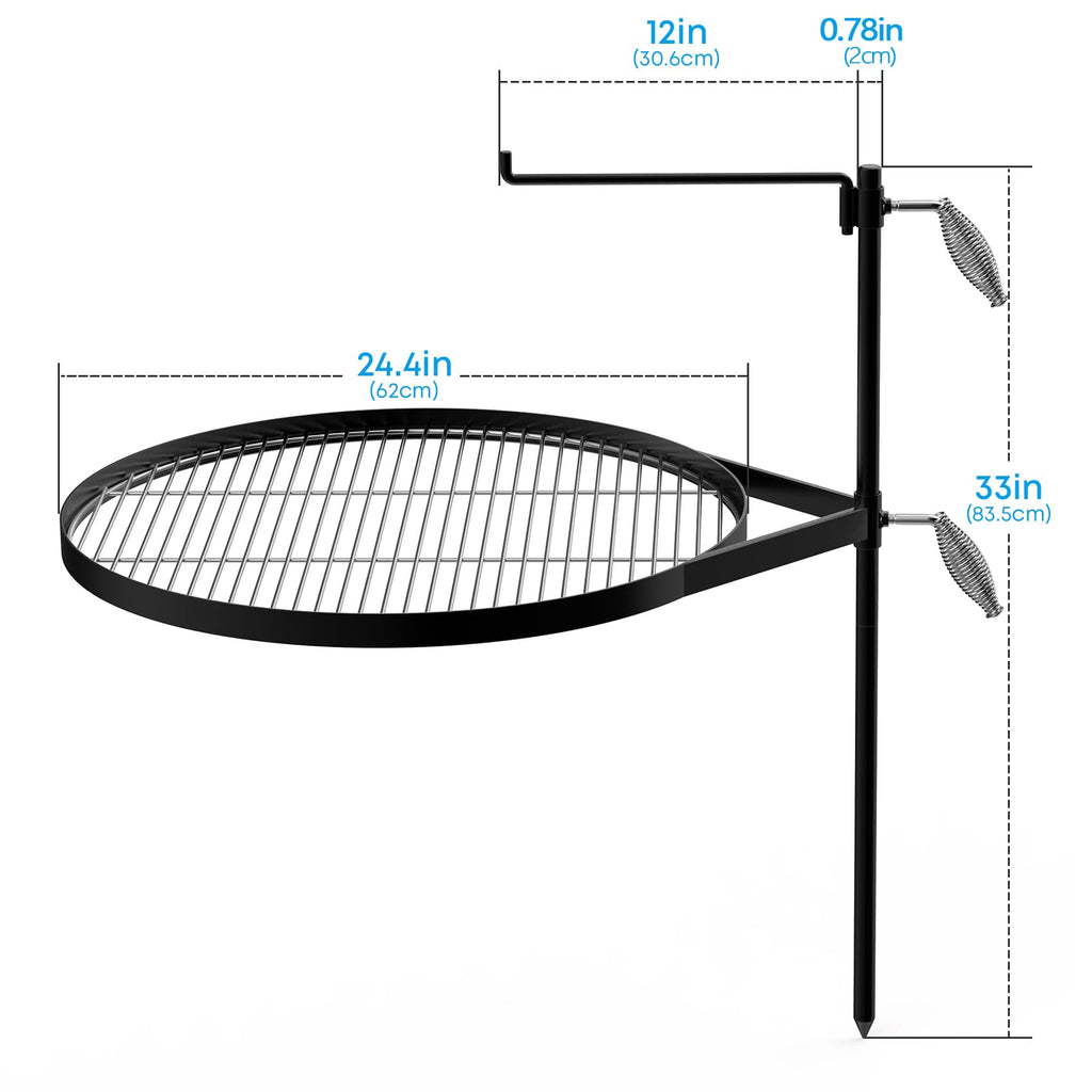 Fire Pit Grill Grate, Swivel Campfire Grill Cooking Grate