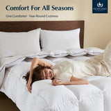 Premium Goose Down Fiber Comforter Queen, 420TC 100% Australian Cotton Shell