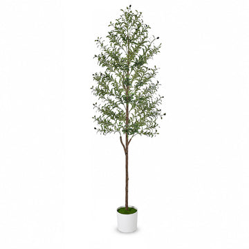 Olive Tree Olive Trees Artificial Indoor 7FT Faux Olive Tree with Pot, Artificial Olive Trees Plant with Realistic