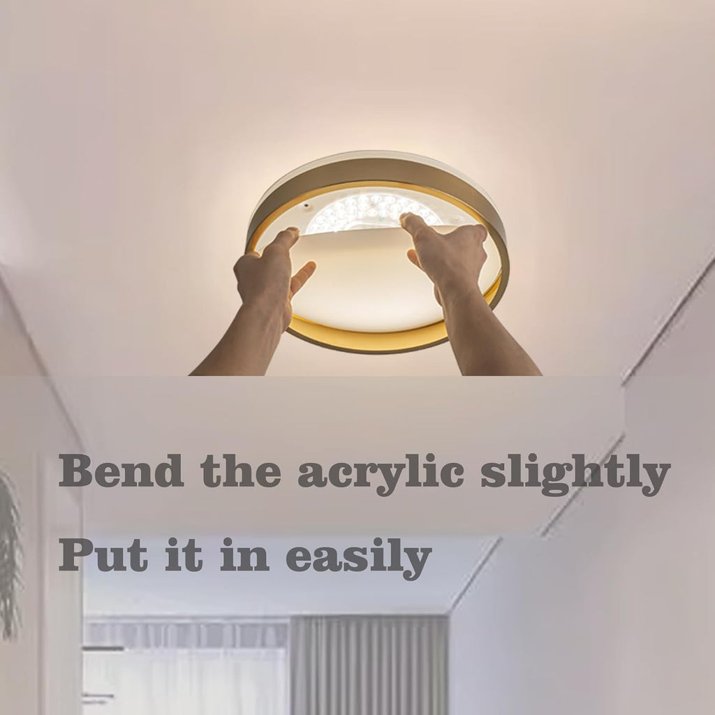 12" Modern Flush Mount Ceiling Light,Brush Gold,1 Pack | Close to Ceiling,5CCT 24W Dimmable LED,Bright Light