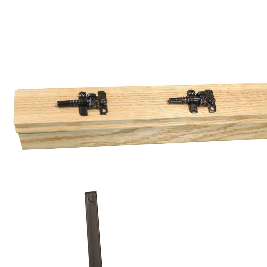 DIY Indoor Stair Rail Section Kit with Black Metal Balusters (Double Twist, Single Basket) (Level 4ft)