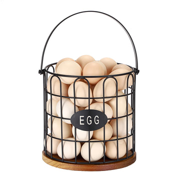Egg Basket for Gathering Fresh Eggs, Wire Egg Basket-Straight Style
