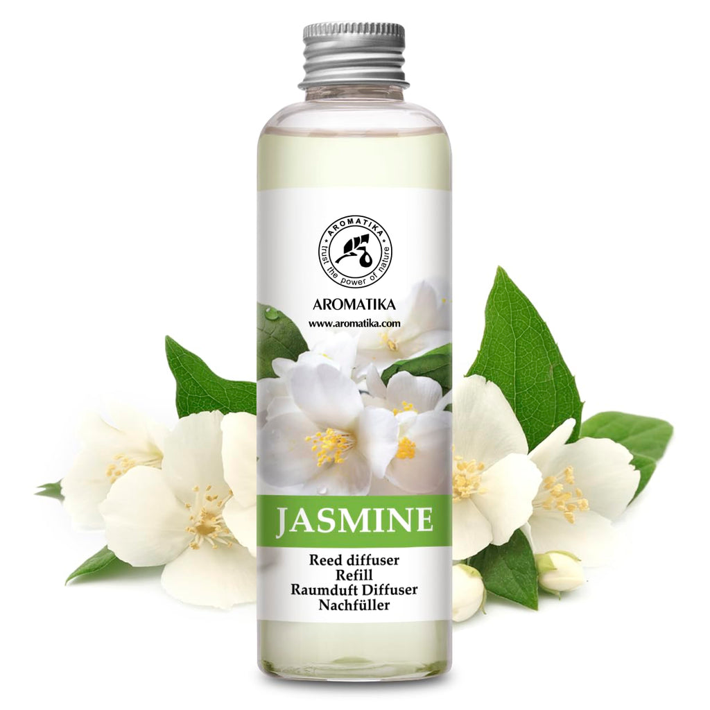Jasmine Essential Oil 200ml - Natural Reed Diffuser Refill for Long-Lasting Fragrance - Jasminum Officinale Oil - Air