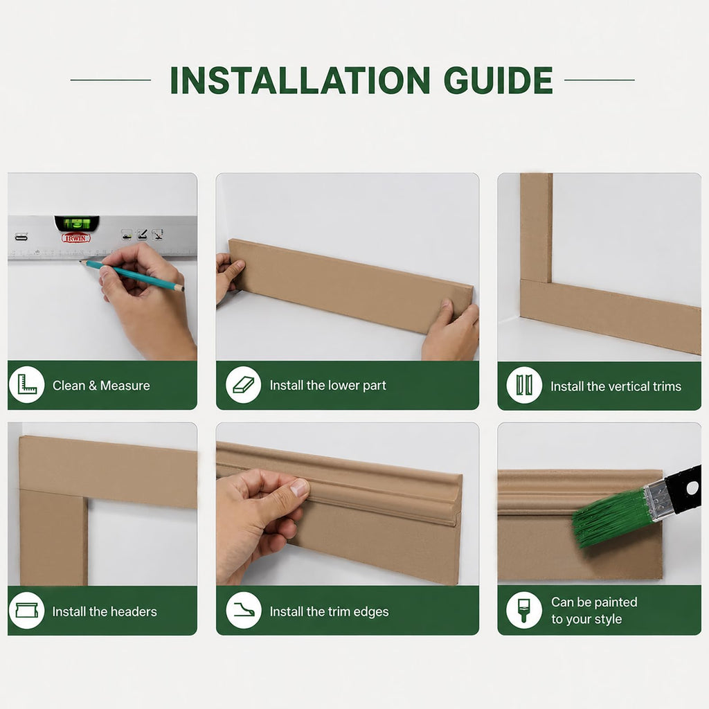Board and Batten Wainscoting Panel Kit,MDF Premade Paintable Panel,54X96in