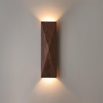 Modern Walnut Wood Wall Sconces, Linear Wood Mounted Lamps, Minimalist Up and Down Wall Sconce, Stairway, Hallway