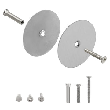2 Pack Door Hole Cover Plate Brushed Satin Nickel Deadbolt Cover Plate 2 5/8" Diameter Round Door Knob Hole Filler