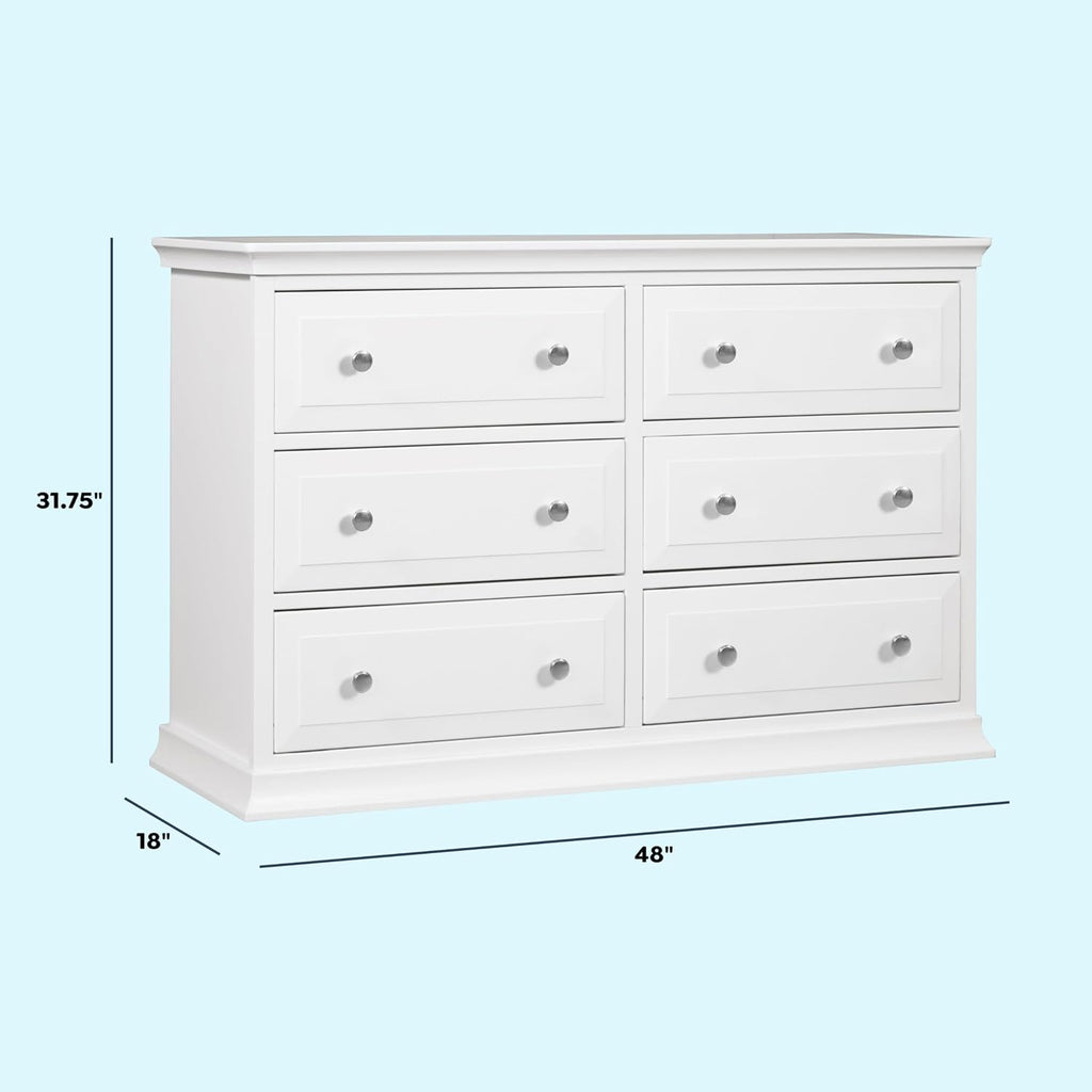6-Drawer Double Dresser in White
