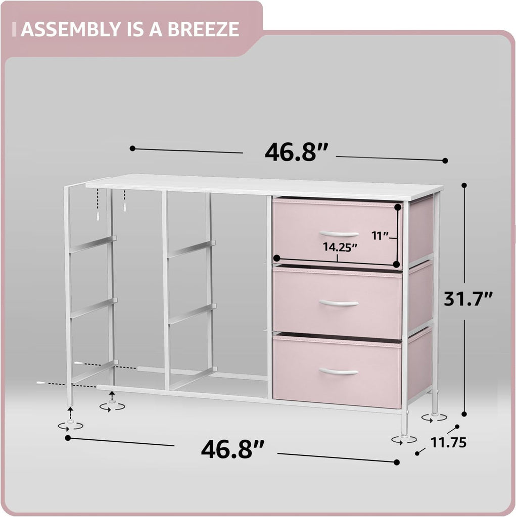 Kids Dresser with 9 Drawers - Storage Unit Organizer Chest for Clothes - Bedroom, Kids Room, Nursery, & Closet