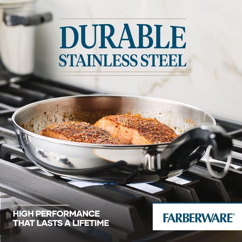 Classic Series Nonstick Stainless Steel Cookware Set, Pots and Pans Set, 15-Piece