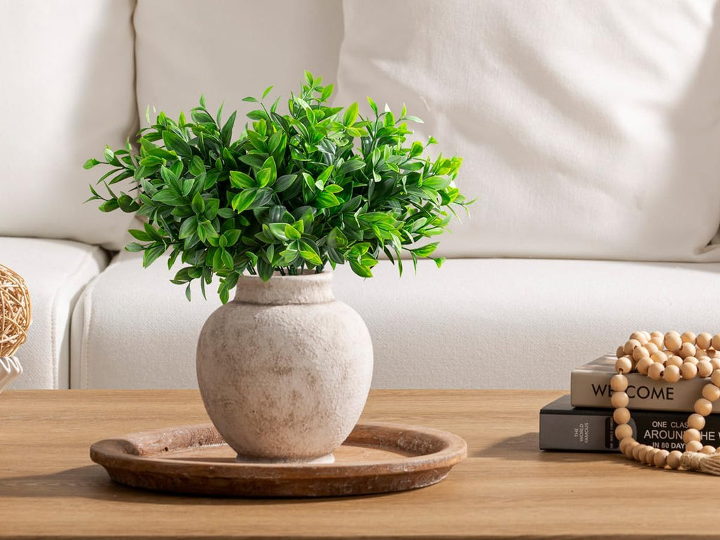Ceramic Flower Vase, Rustic Farmhouse Decorative Vase Pottery Pampas Grass Vases