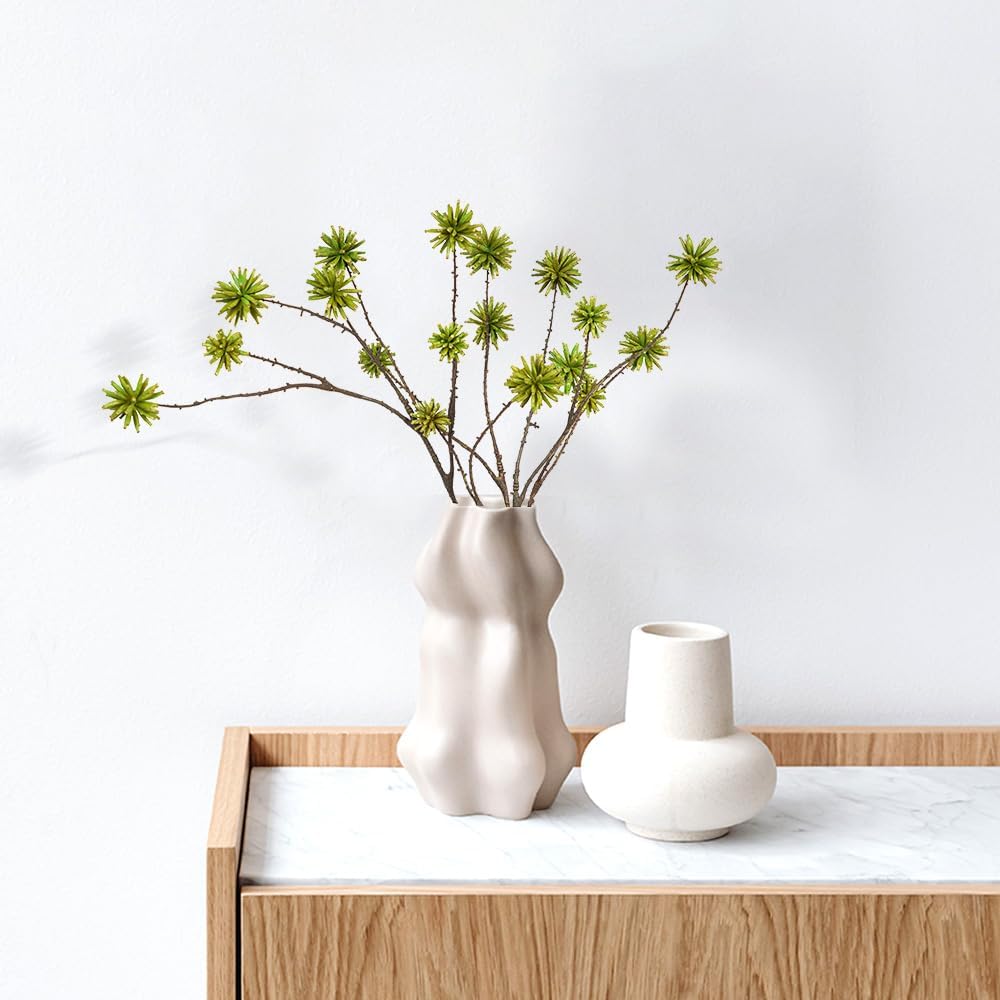 Artificial Plants,4PCS 35.4" Green Faux Branches for Vase,Faux Greenery Stems Fake Plants for Shop Garden Office Home