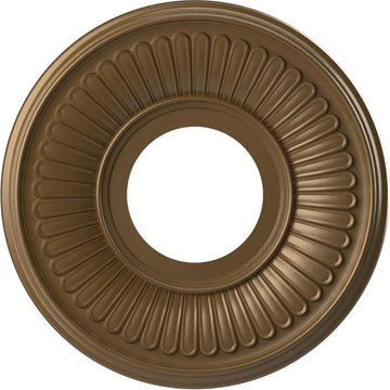Berkshire Thermoformed PVC Ceiling Medallion (Fits Canopies up to 4 1/2"), 10"OD x 3 1/2"ID x 3/4"P