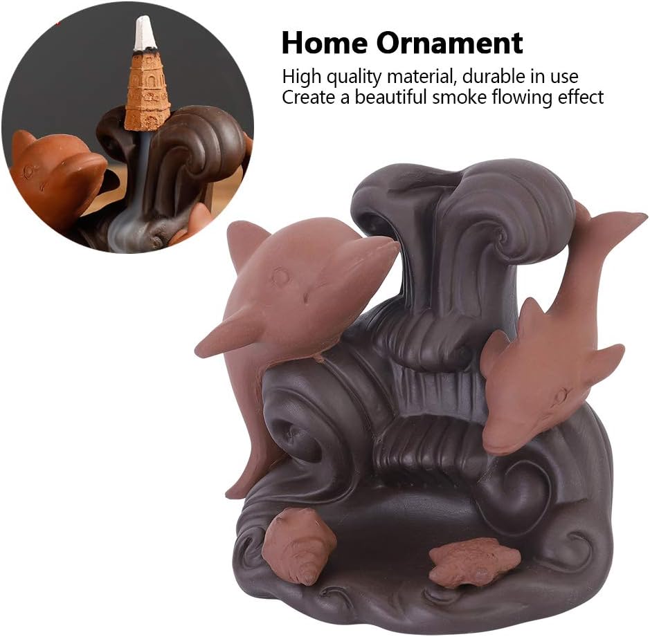 Backflow Incense Burner Waterfall Incense Burner Backflow Incense Burner Dolphin Ornament Backflow Incense Burner
