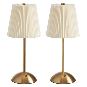 2-Pack Rechargeable Cordless Table Lamp, 3-Color Dimmable LED Touch Light