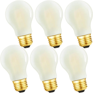 E26 Edison Bulb 6W=60 watt Light Bulb Frosted Dimmable Warm White 2700K Edison Light Bulb 60 Watt AC120V A15 led Bulb