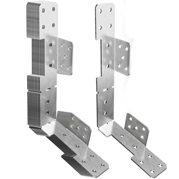 12 PCS Adjustable Stair-Stringer Connector, 18-Gauge Galvanized
