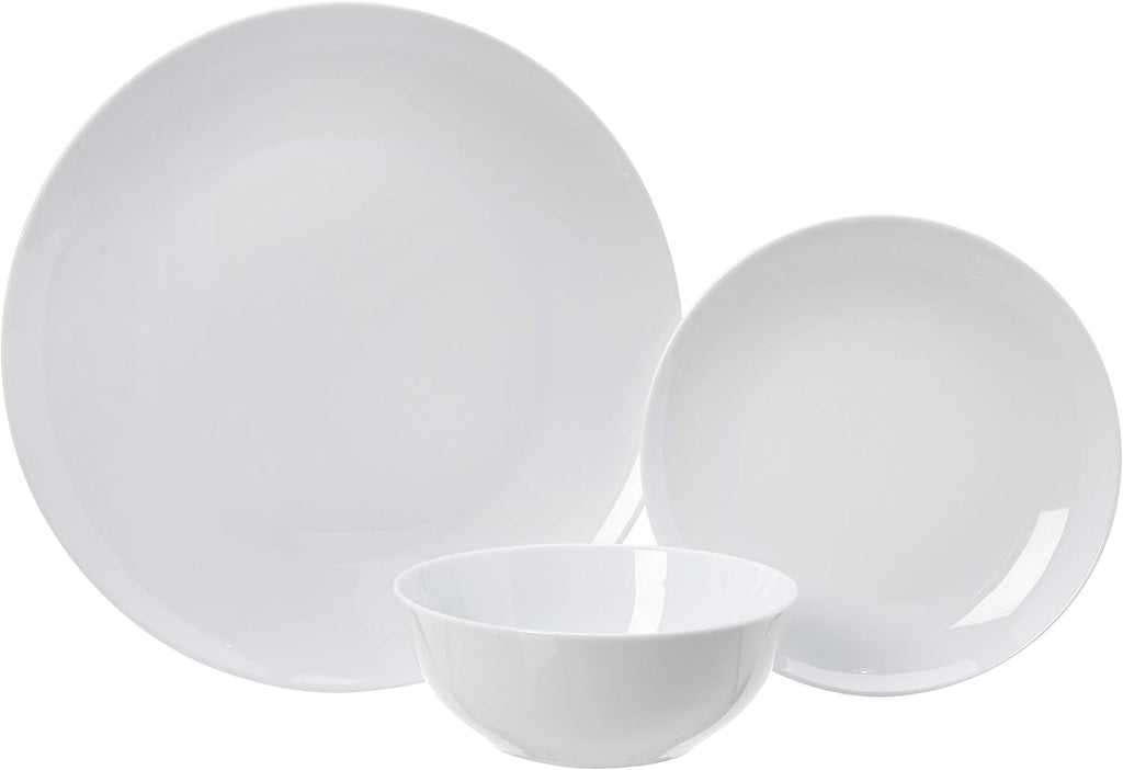18-Piece Complete Kitchen Dinnerware Set, Microwave and Dishwasher Safe, Plates, Dishes, Bowls for Everyday Use