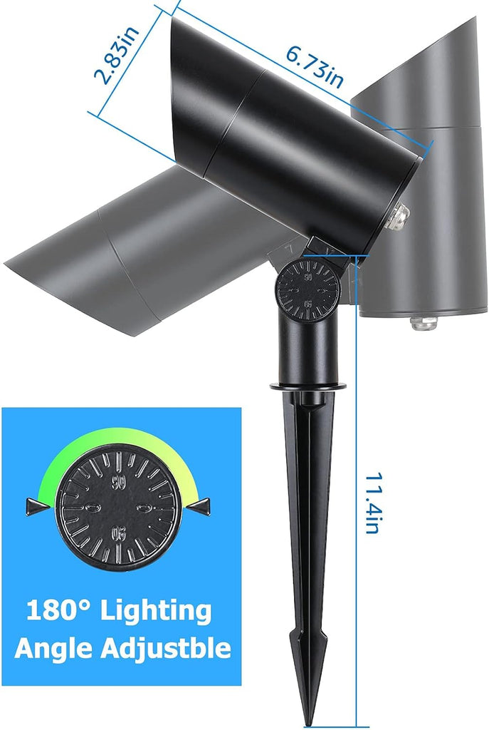 30W Outdoor LED Spotlight 120V Waterproof Landscape Spotlights 3000LM Ultra Bright Spot Lights Outdoor 3000K Warm