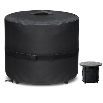 Fire Pit Cover for Outside Propane Firepit Table Round 30 Inch Waterproof