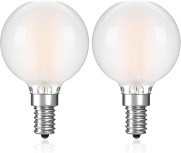 G16.5 LED Light Bulb 40w Equal 4W Type G Bulb,Dimmable Frosted E12 Globe Bulb,Round Candelabra Light Bulbs for