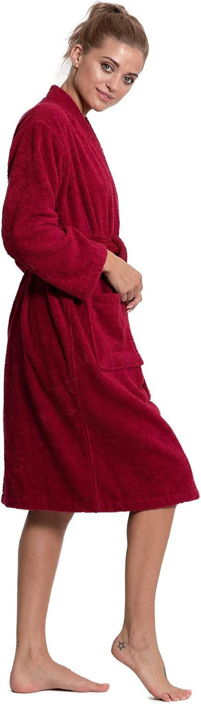 Soft & Absorbent Towel Robe, 100% Cotton Turkish Terry Cloth Kimono Bathrobes for Women