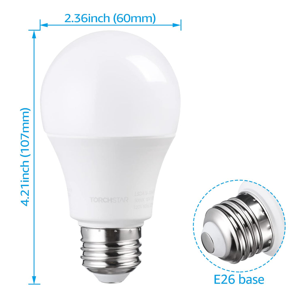 4-Pack Universal Garage Door Opener LED Bulb A19, 3000K