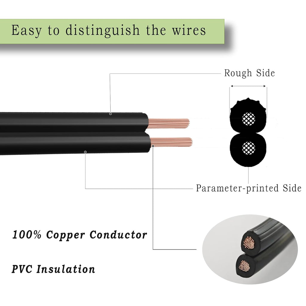 14/2 Low Voltage Landscape Lighting Wire 500ft, Pure Copper | UL & ETL listed 14/2 direct burial outdoor cable, 41