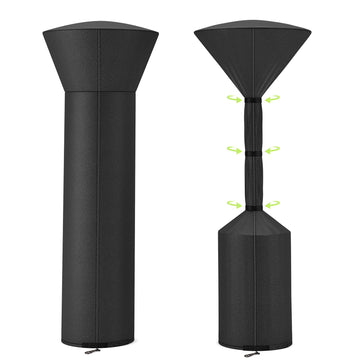 Patio Heater Cover, Waterproof Tear-Resistant 89"x 33"x19", Black