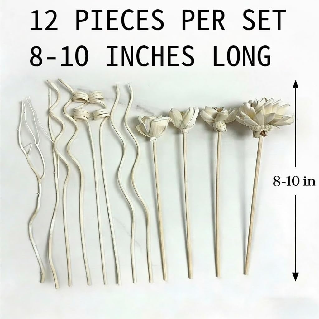 Reed Diffuser Flower Sticks,Reed Diffuser Sticks - Set of 12