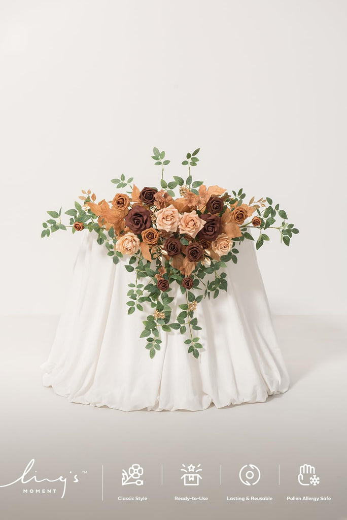 2PCS Artificial Floral Swags, Walnut Brown