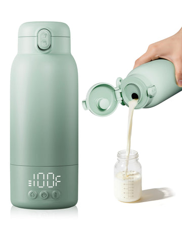 Portable Bottle Warmer for Travel, Baby Milk Warmer with Fast Heating & Long Battery Life, 17 Ounces Large Capacity