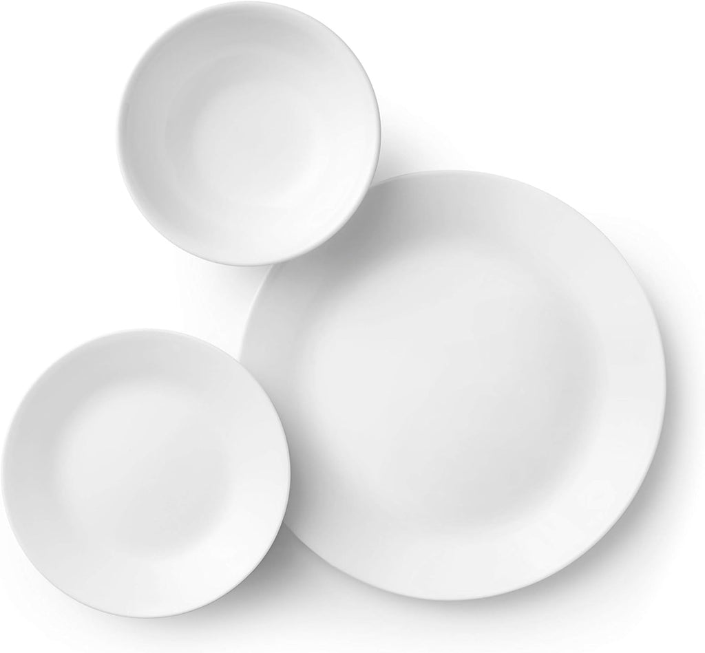 Vitrelle 18-Piece Service for 6 Dinnerware Set Triple Layer Glass and Chip Resistant