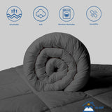 Oversized Queen Comforter 98 x 98 - Hotel Luxury 1 Piece Down Alternative Pinch Pleat Comforter with