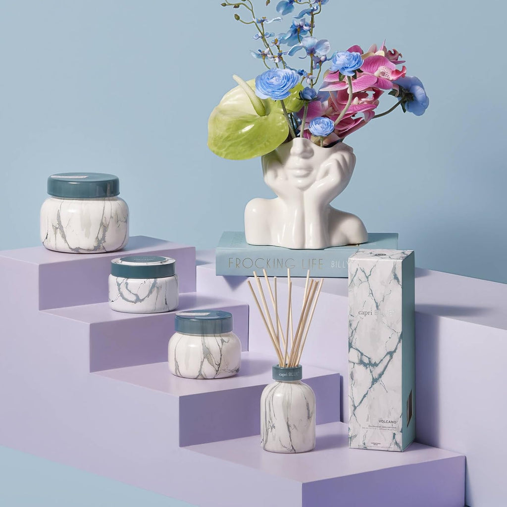 Modern Marble Reed Diffuser Set - Includes Reed Diffuser Sticks, Scented Oil & Glass Bottle - Luxury Scents Decor &