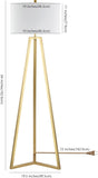 Deisa Contemporary Gold 64-inch Tripod Floor Lamp (LED Bulb Included)
