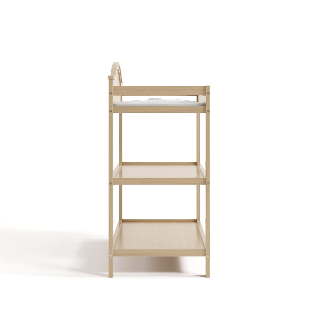 Changing Table with Water-Resistant Pad, Driftwood | GREENGUARD Gold Certified Baby Changing Station with