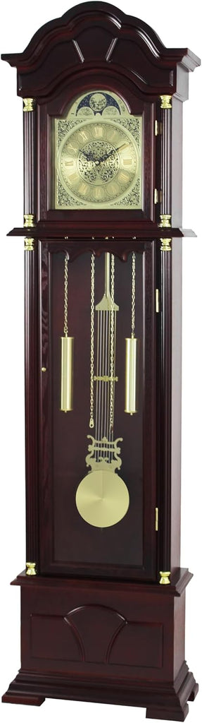 72 Inch Floor Standing Grandfather Clock, Cherry Finish