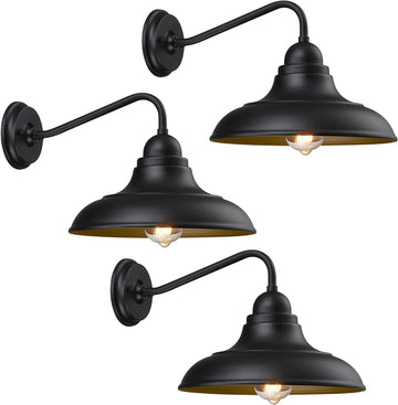 3 Pack Wall Lights Wall Mount for House Farmhouse Outdoor Wall Sconce Classic Barn Lights Outdoor & Indoor, 12"