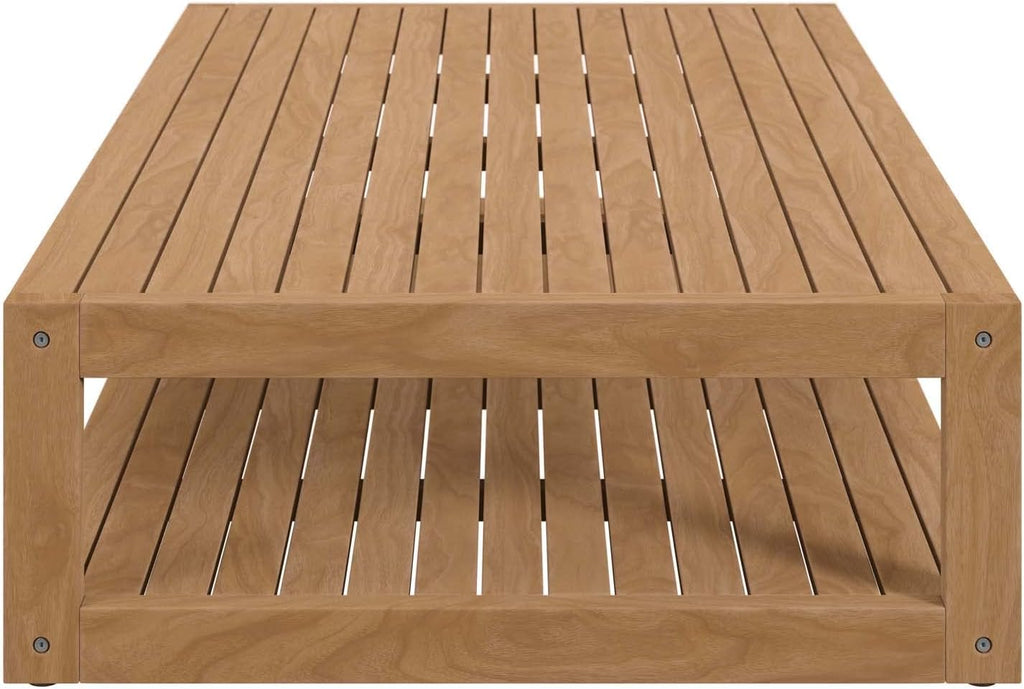Carlsbad Teak Wood Coffee Table, Natural