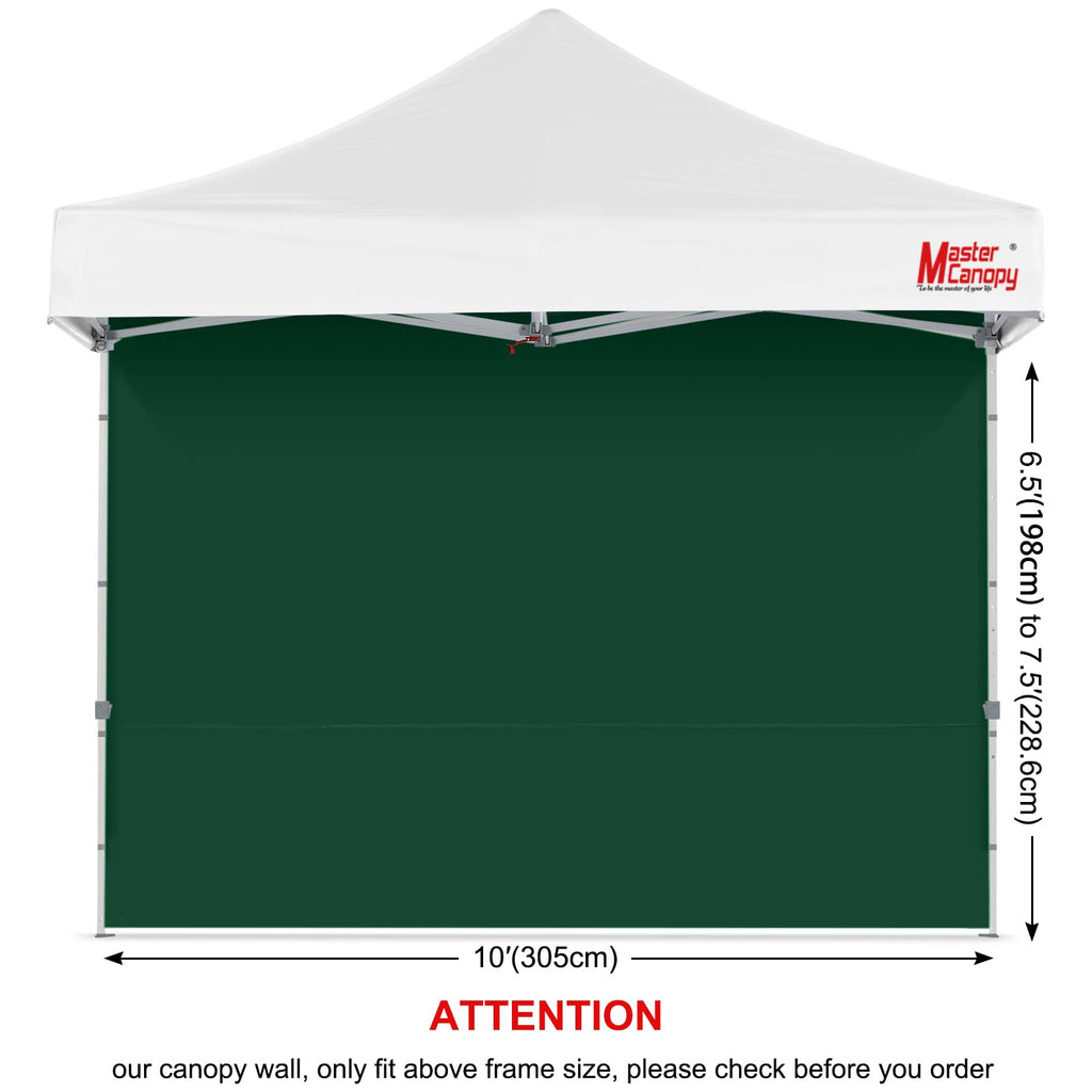 10x10 Pop Up Canopy Sidewall Only 1-Pack Forest Green
