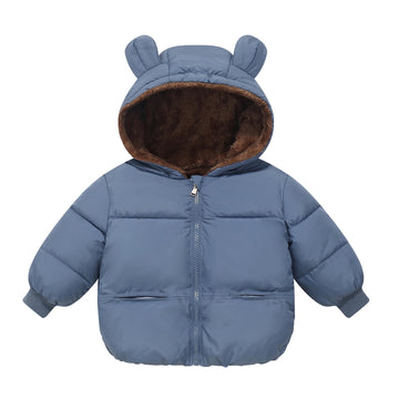 Toddler Winter Jacket Baby Boys Girls Fleece Coats Blue 120