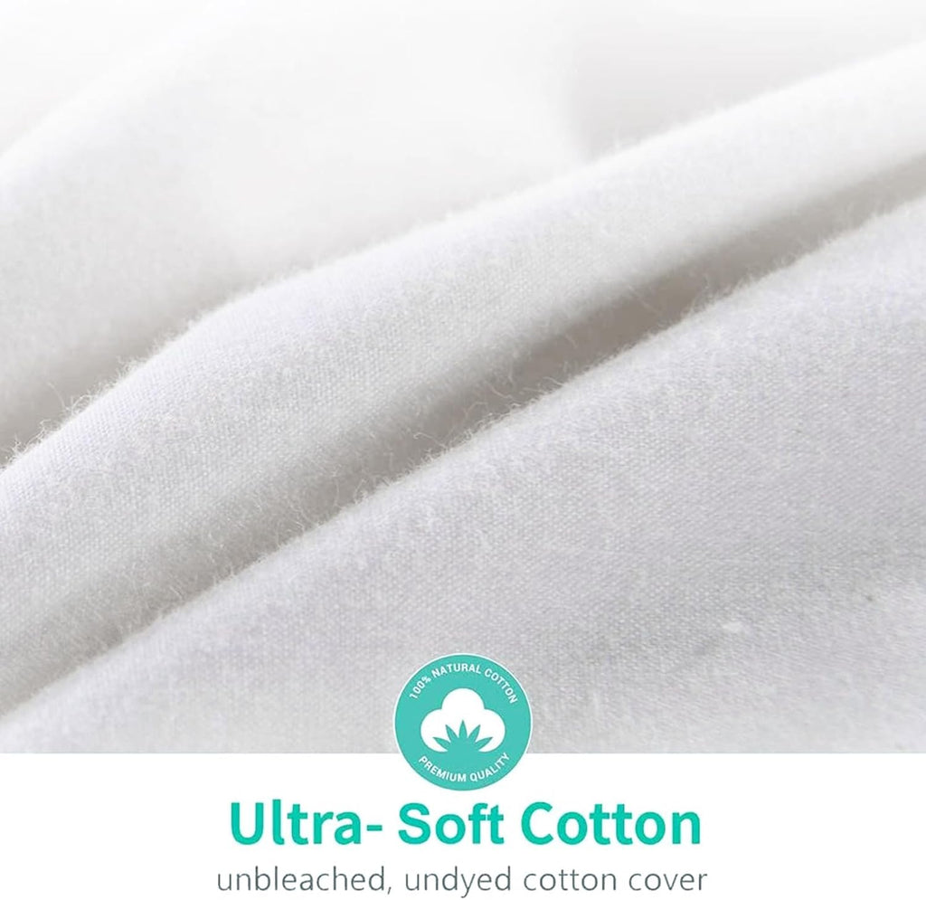 King Luxury 100% Organic Cotton All Season Down Feather Fibers Comforter