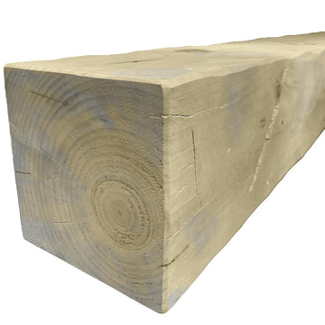 Rustic Hand Hewn Barn Beam Mantel (4 x 8 x 72, Weathered)