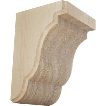 Bedford Wood Brackets, 5 1/4"W x 5"D x 7 1/2"H , Rubberwood